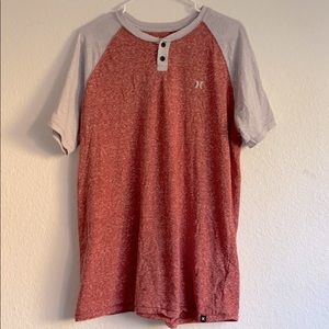 Hurley red & gray shirt